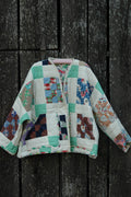 Vintage Block Bowtie Quilted Jacket with Pockets