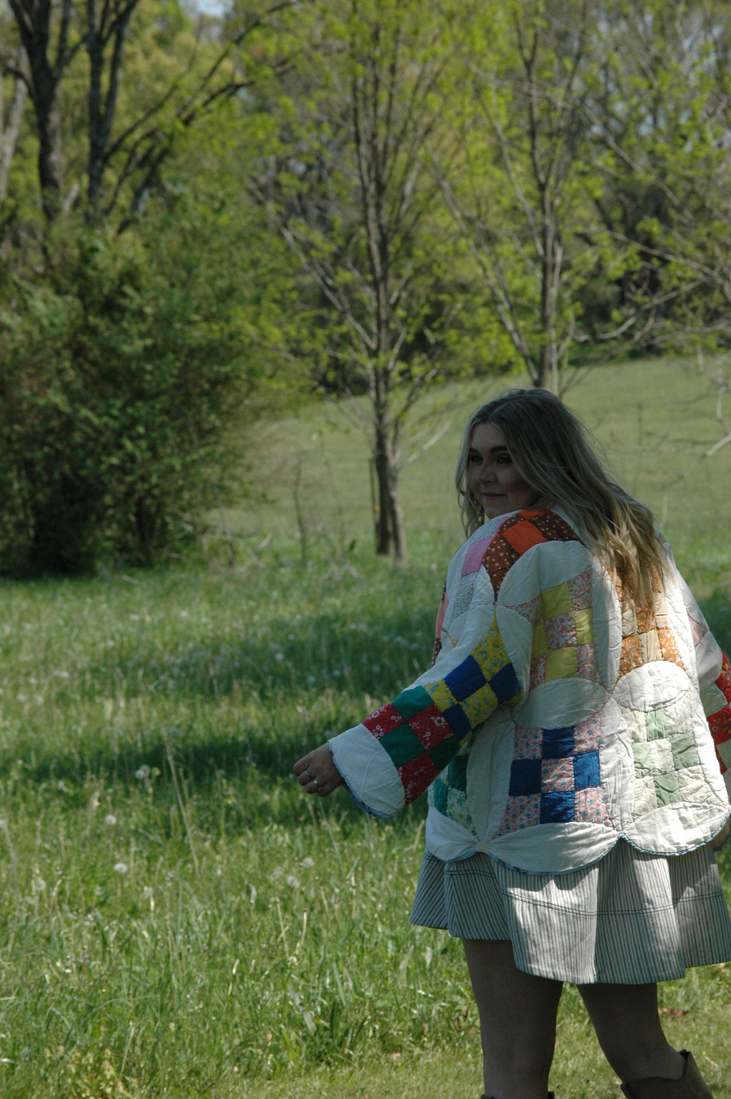 Vintage Glorified Nine Patch Quilted Jacket