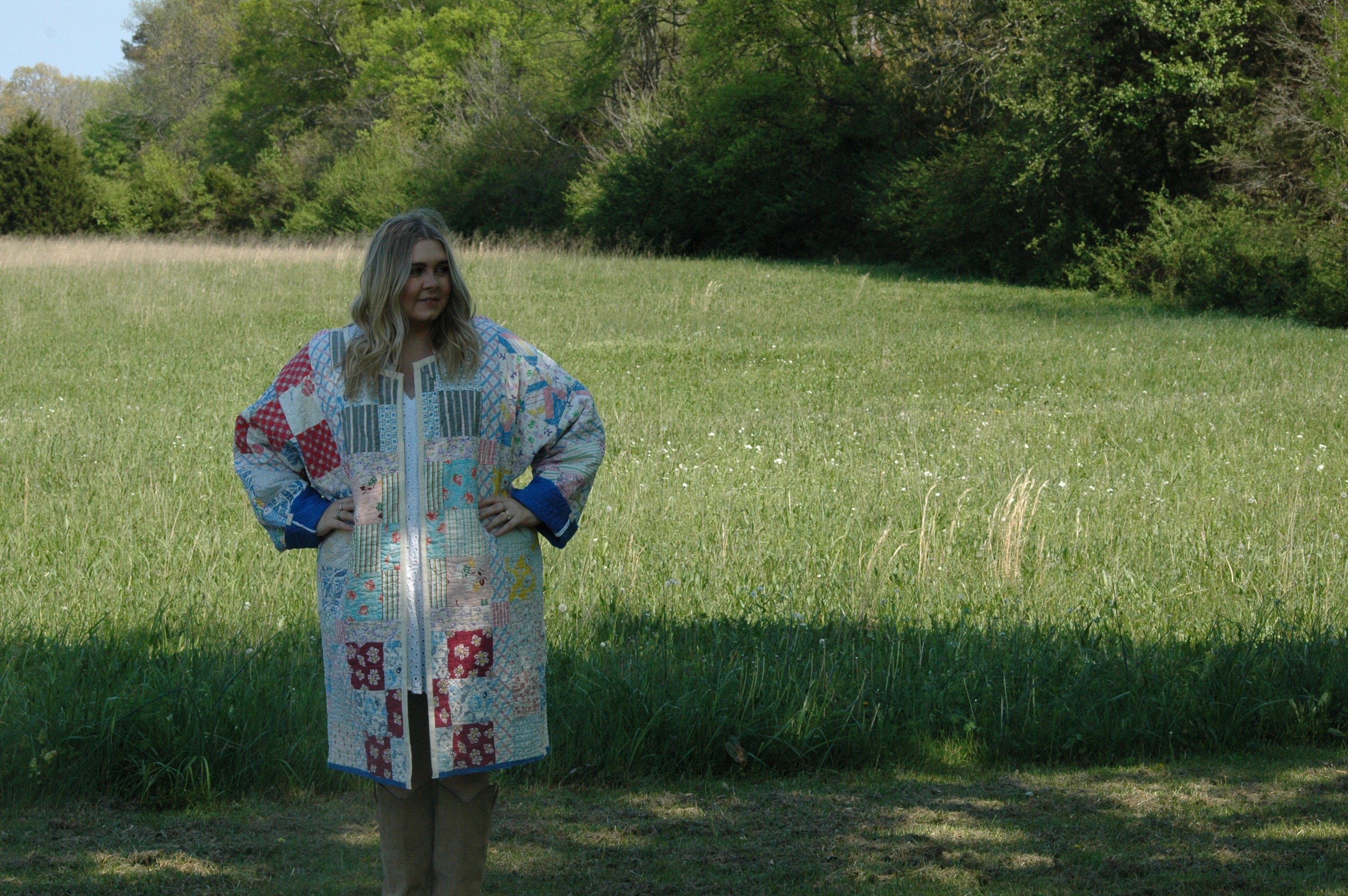 Vintage Nine Patch Quilted Jacket