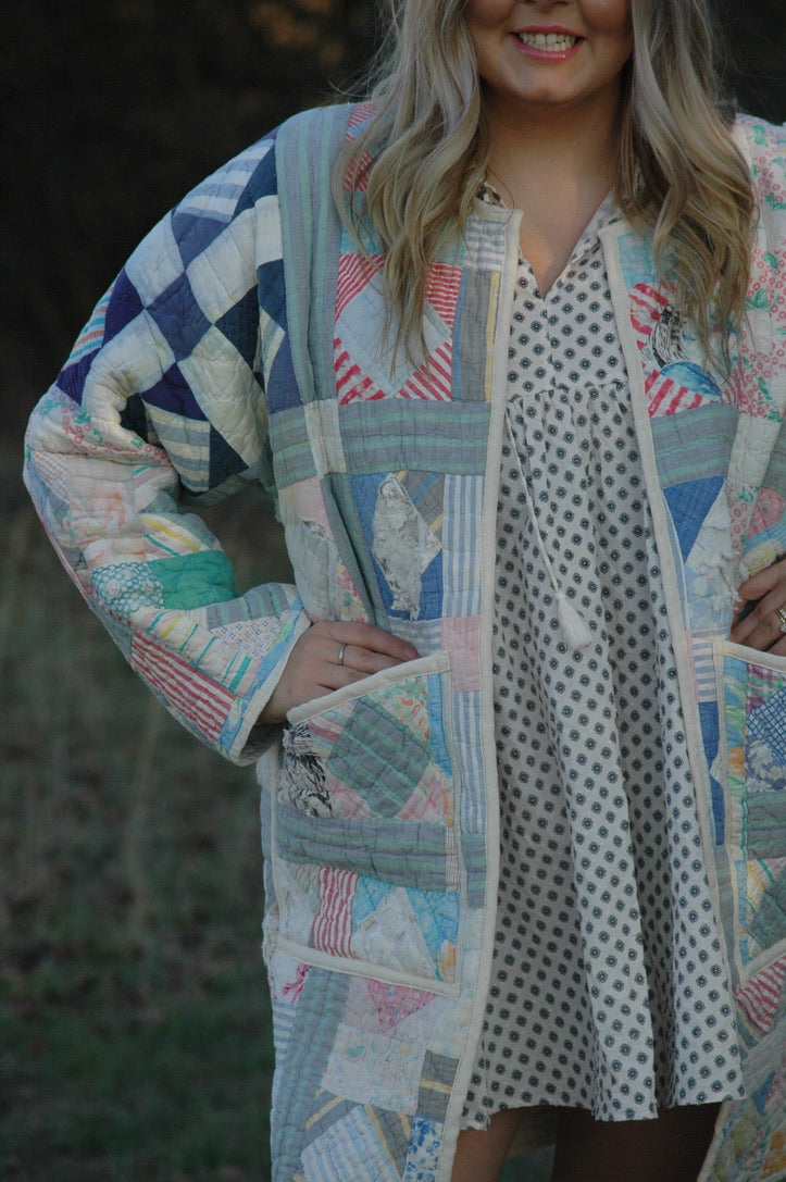 Vintage Patchwork Quilt Jacket