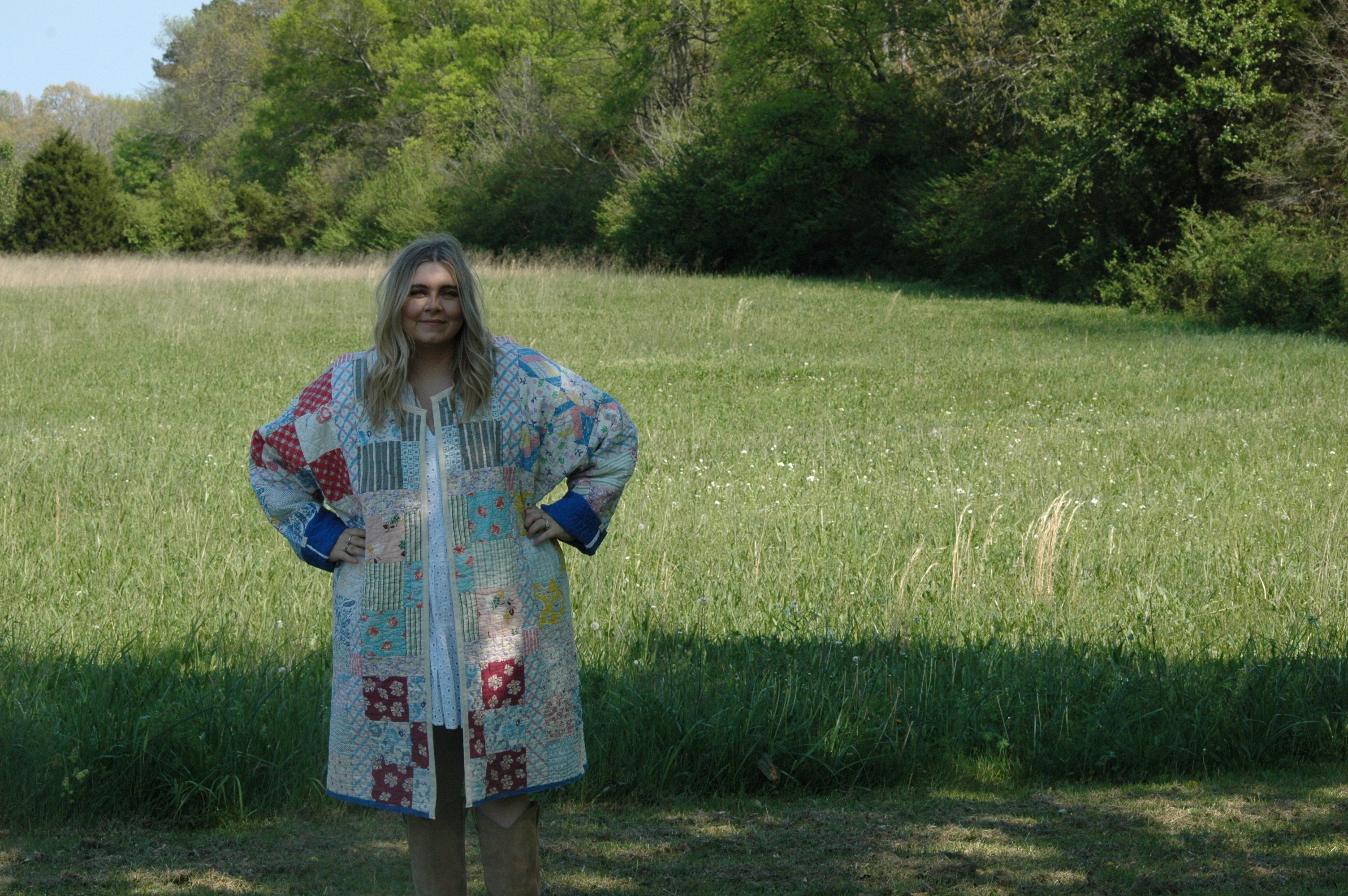 Vintage Nine Patch Quilted Jacket