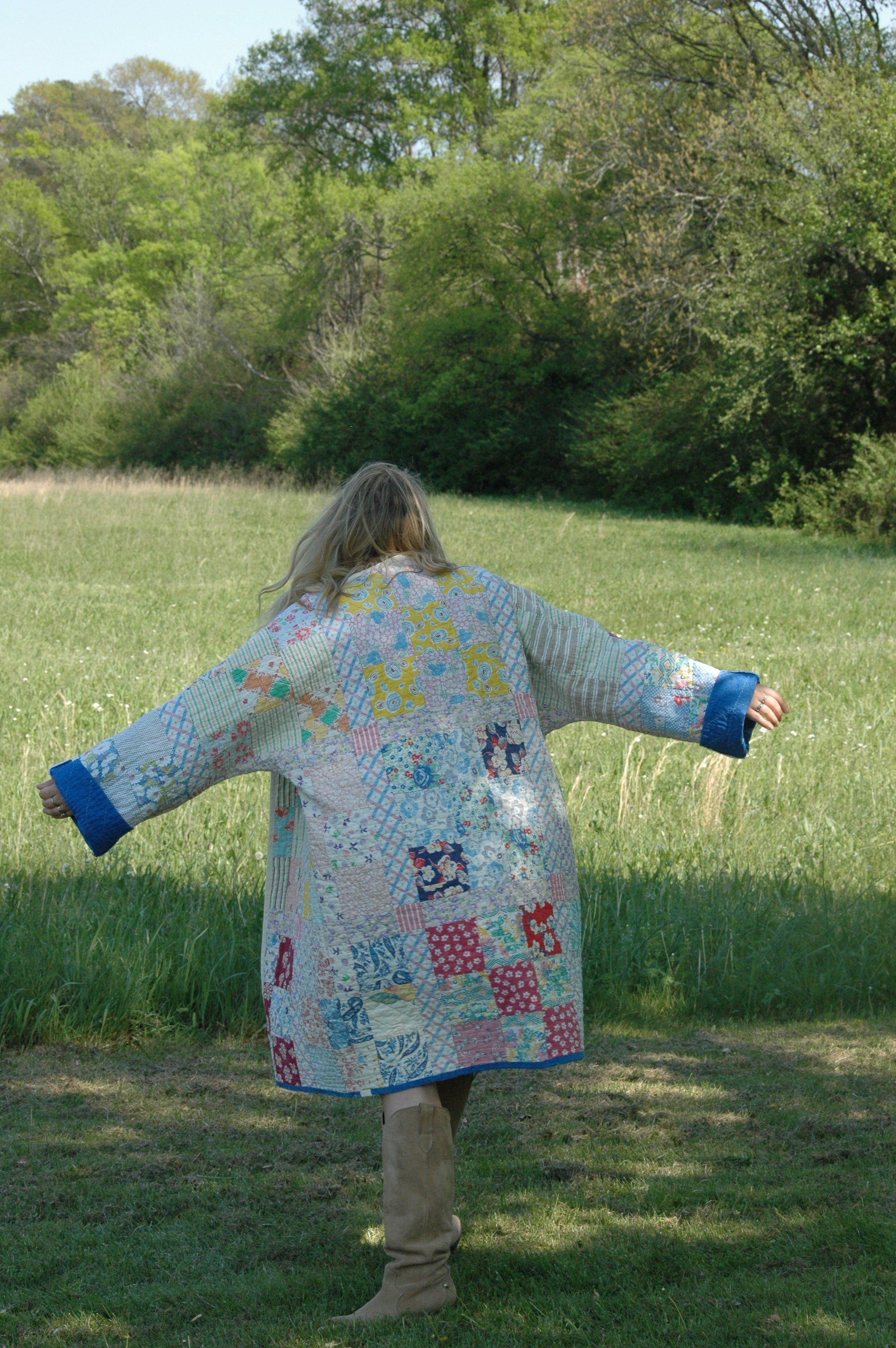 Vintage Nine Patch Quilted Jacket
