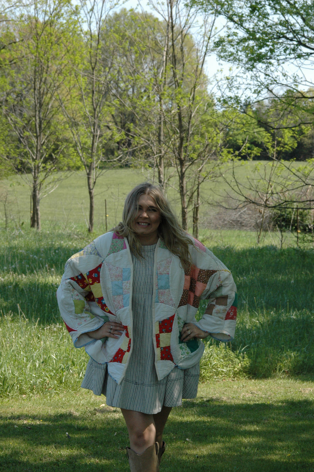 Vintage Glorified Nine Patch Quilted Jacket