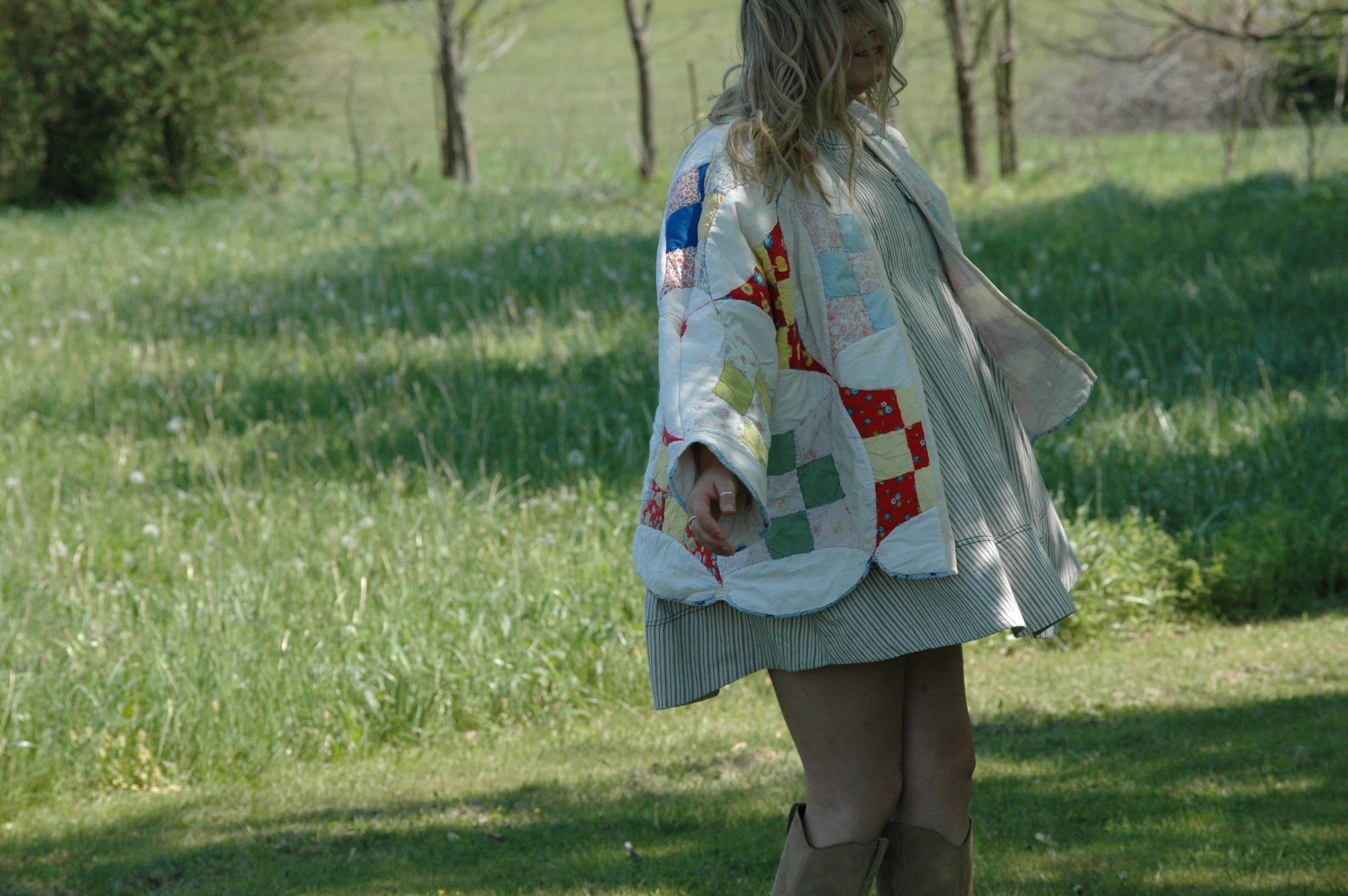 Vintage Glorified Nine Patch Quilted Jacket