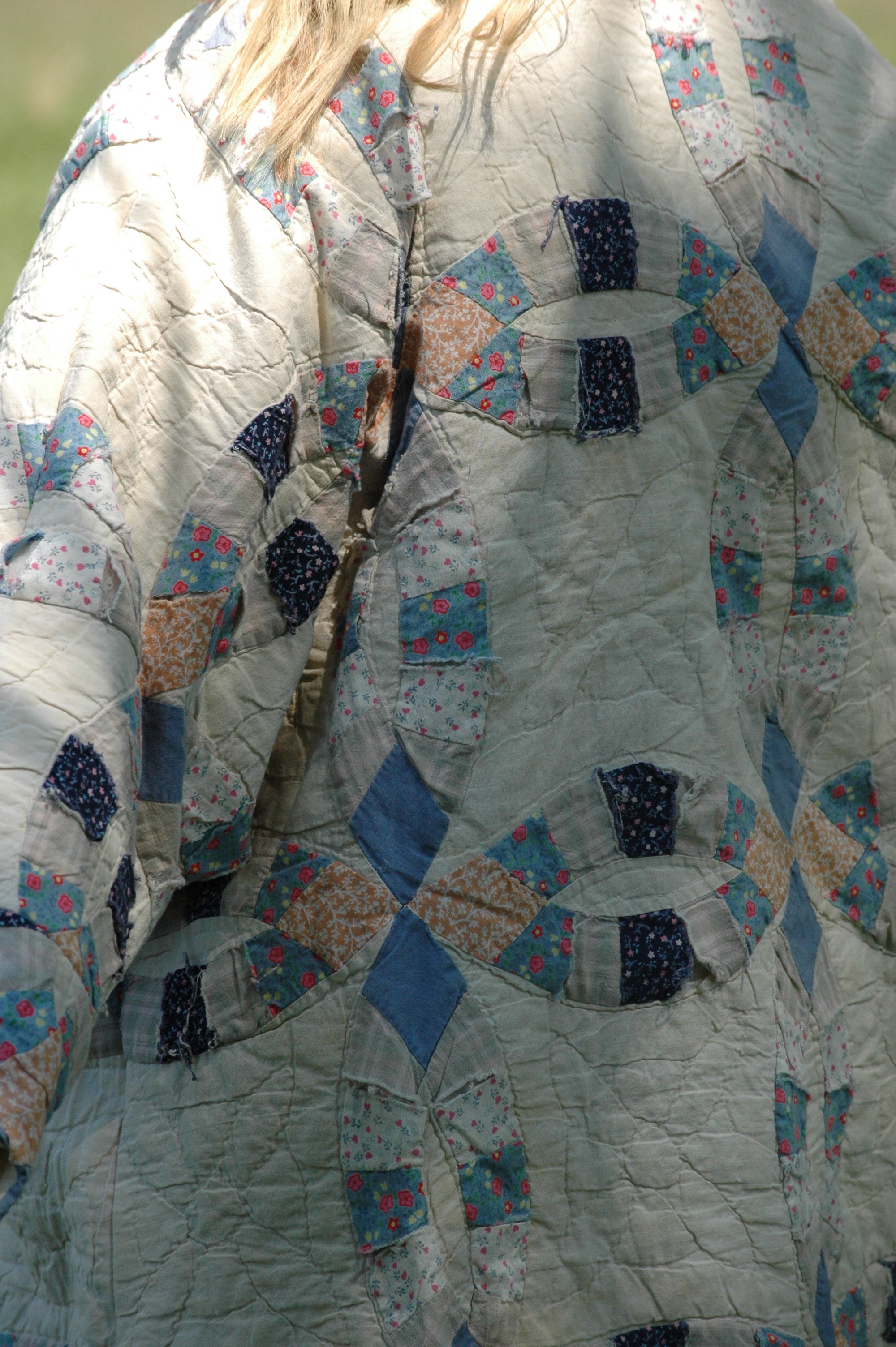 Vintage Cream Wedding Ring Quilted Jacket