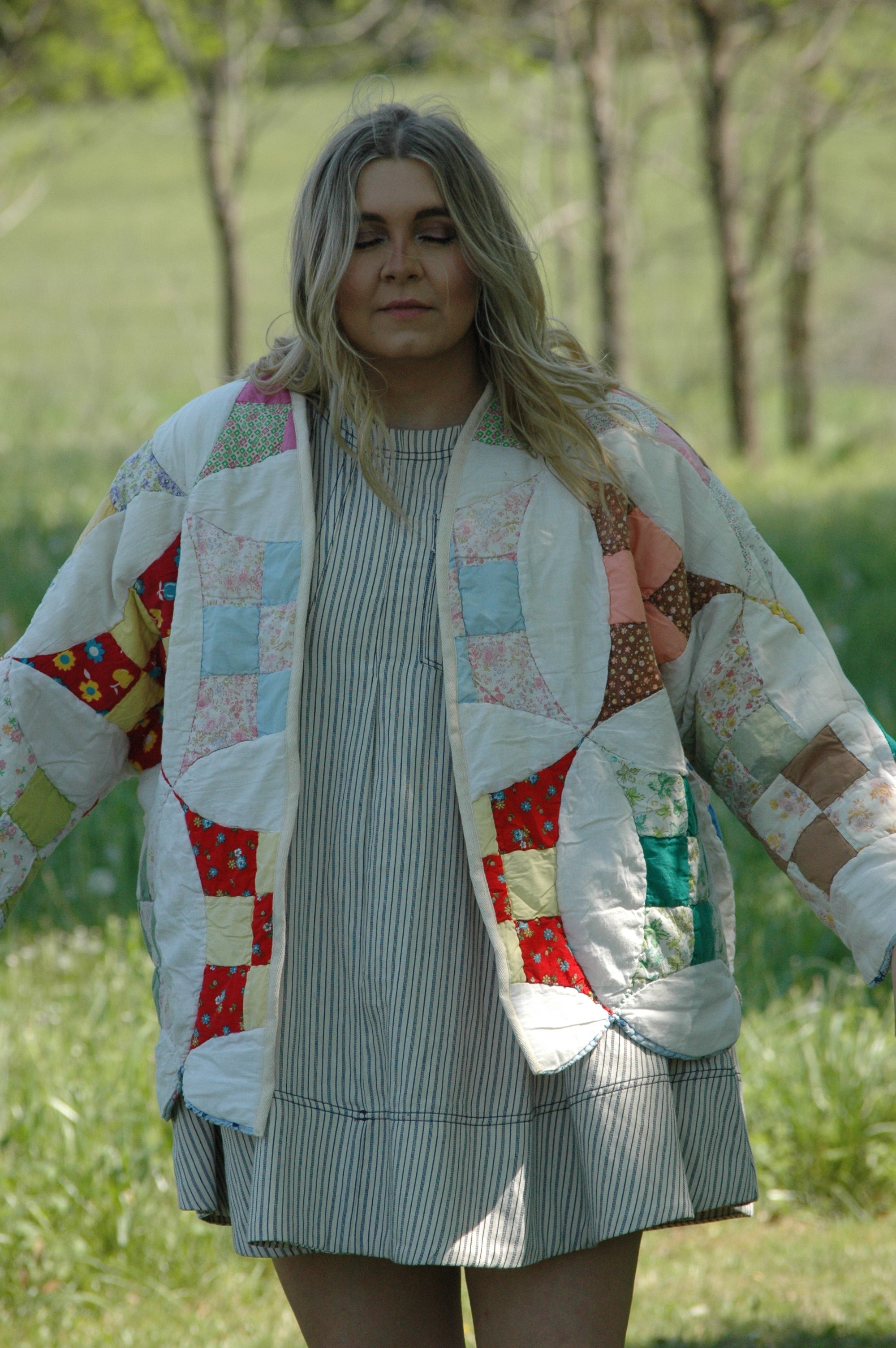 Vintage Glorified Nine Patch Quilted Jacket