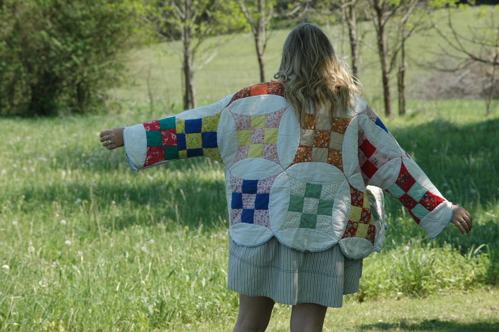 Vintage Glorified Nine Patch Quilted Jacket