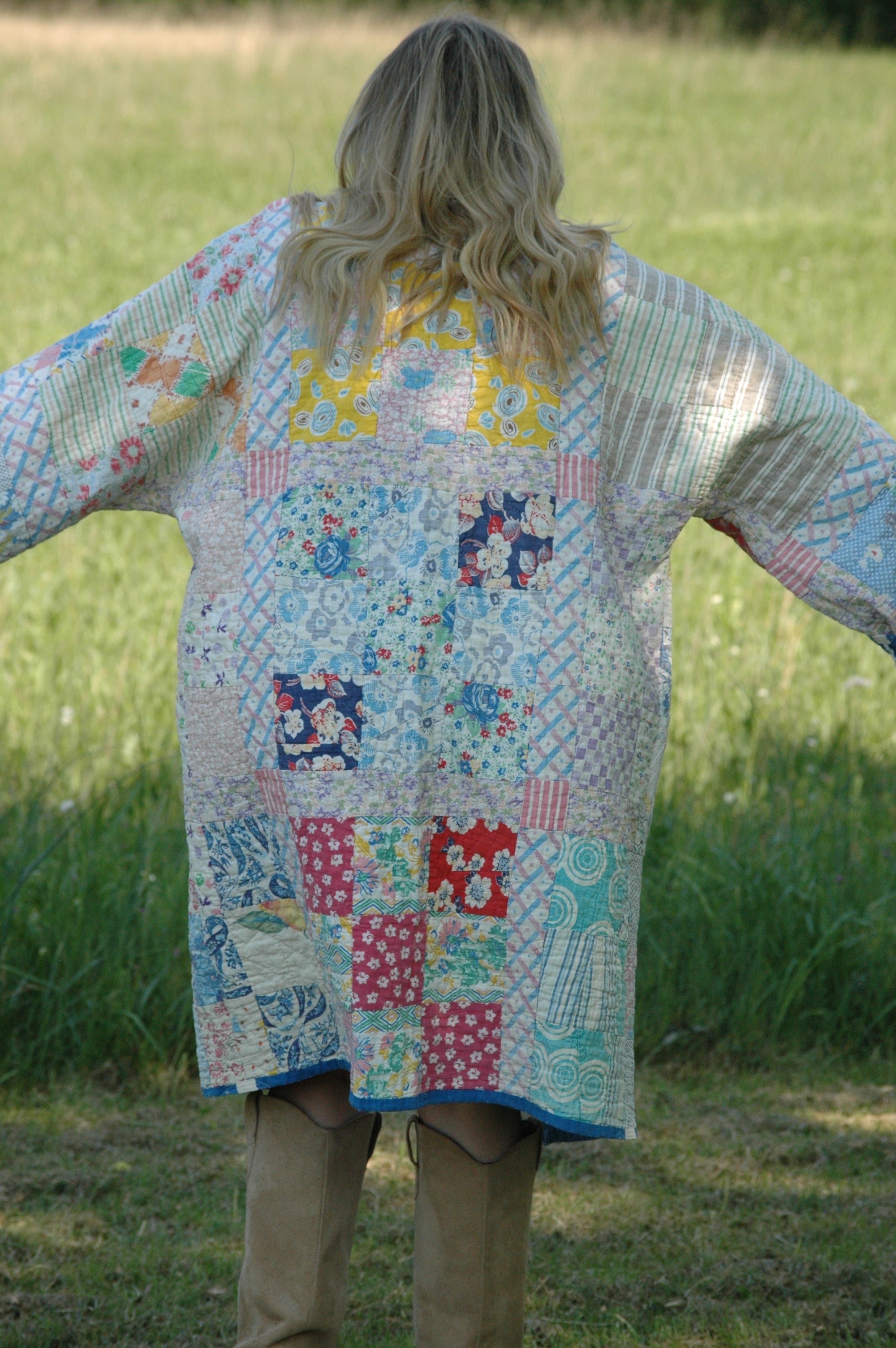 Vintage Nine Patch Quilted Jacket