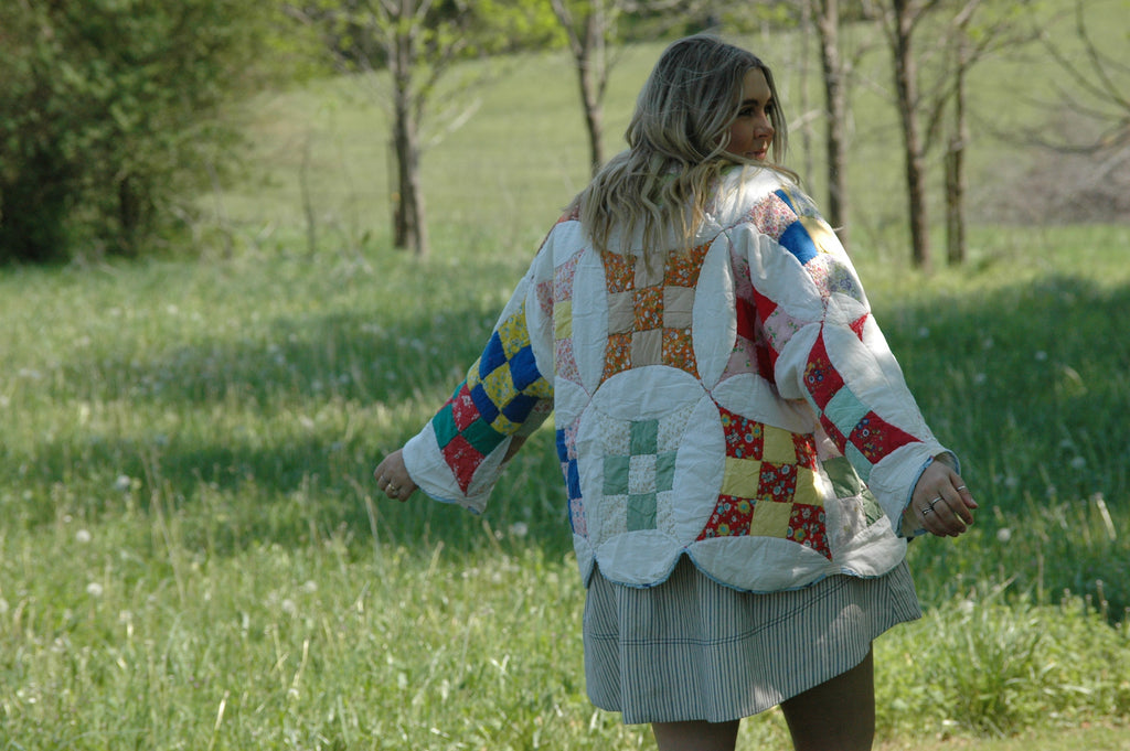 Vintage Glorified Nine Patch Quilted Jacket